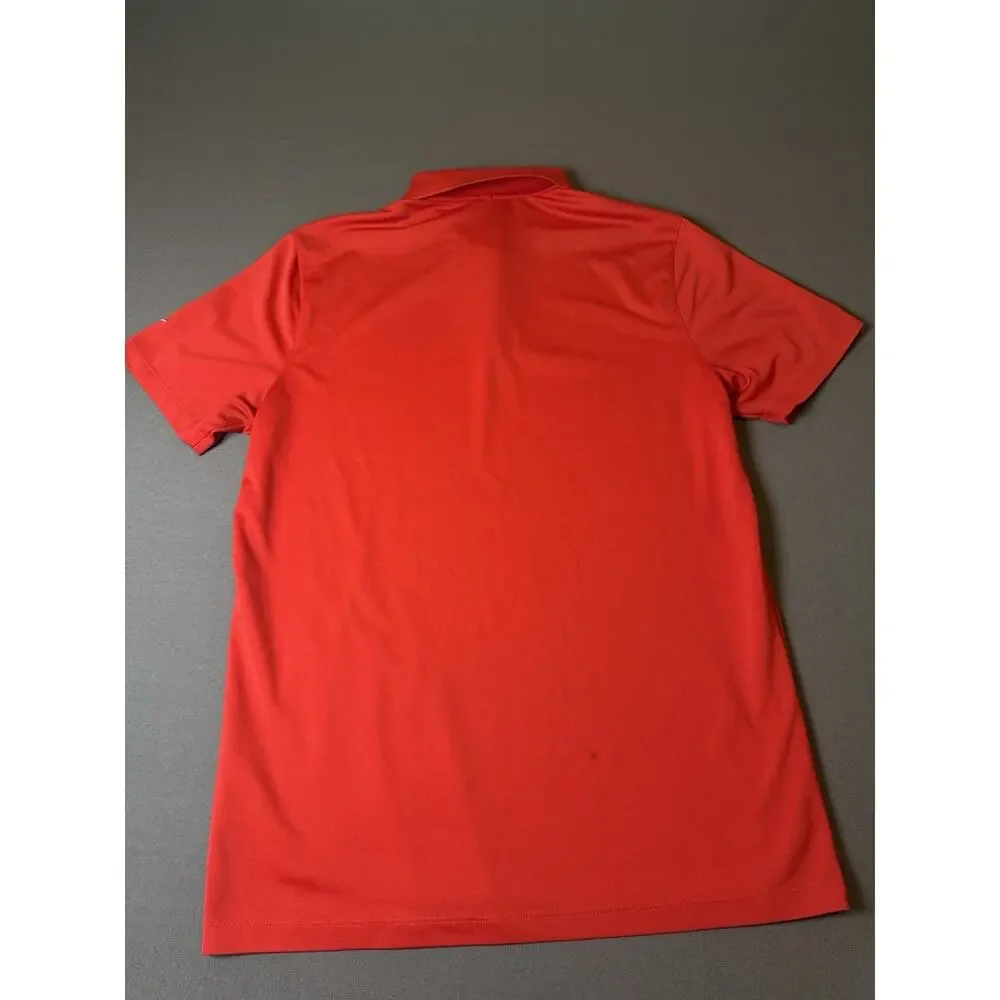 Nike Golf Polo Shirt Adult M Red Performance Athletic Golfer Casual Outdoor Mens